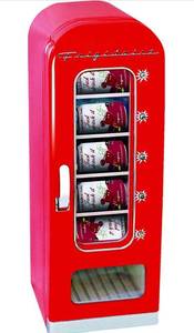 lot 41738 image: FRIGIDAIRE EFMIS045-RED Retro Perfect for Office, Dorm Rooms, Bar or Home, Mini Fridge 10 Can Soda Vending Machine, Red