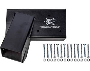 lot 41741 image: Jack & June Heavy-Duty DIY Wooden Swing Set Kits - Metal Bracket and Hardware for Safe, Easy Playset Installation