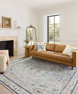 lot 41742 image: Rifle Paper Co. x Loloi Maison Collection MAO-02 Bough Natural, Traditional 2-3 x 3-9 Accent Rug