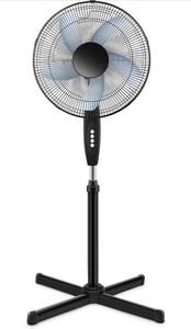 lot 41743 image: HealSmart Oscillating 16�� 3 Adjustable Speed Pedestal Stand Fan for Indoor, Bedroom, Living Room, Home Office & College Dorm Use, 16 Inch, Black, 1-Pack
