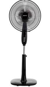 lot 58715 image: Amazon Basics Oscillating Dual Blade Standing Pedestal Fan with Remote - 16-Inch, Black