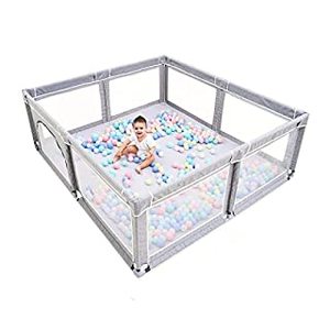 lot 58726 image: Small Baby Playpen, 5050inch Playpens for Babies, Playpen for Toddlers,Kids Safety Play Center Yard with gate, Sturdy Safety Baby Fence Play Area for Babies, Toddler, Infants (B09JWXG6VQ)
