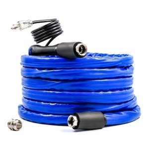 lot 58741 image: Camco TastePURE 25 Heated Drinking Water Hose Freeze Protection Down to -20F Blue
