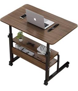 lot 58747 image: Computer Desk Home Office Desks, Standing Adjustable Laptop Desk for Small Spaces, Portable Work Writing Study Desk Table, Modern Pc Gaming Desk with Storage for Bedroom, Desktop Size 31.5x15.7 inch