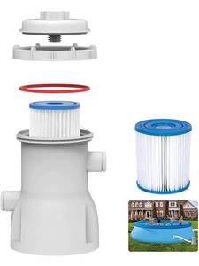lot 60526 image: EPROSMIN Krystal Clear Cartridge Filter Pump for Above Ground Pools, 800 GPH Pump Flow Rate, 110-120V with GFCI