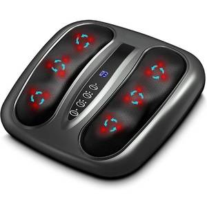 lot 60533 image: Foot Massager with Heat,Shiatsu Heated Electric Kneading Foot Massager& Back Massager Machine ,Built-in Infrared Heat Function and Power Cord (Silver)