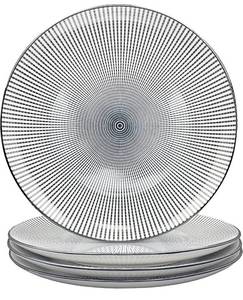 lot 60542 image: Ceramic Dinner Plates - 10.5 Inch Diameter - Pizza Pasta Serving Plates Dessert Dishes - Microwave, Oven, and Dishwasher Safe, Scratch Resistant - Set of 4