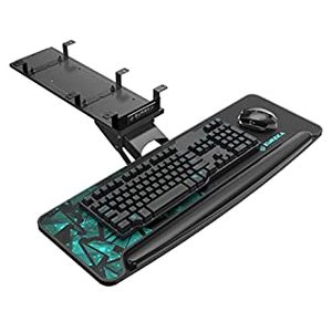 lot 60551 image: Eureka Ergonomic Height and Angle Adjustable Computer Keyboard Tray - Black