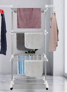 lot 60561 image: Clothes Drying Rack 4 - Tier Foldable Standing Washing Airer Large