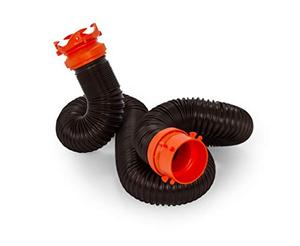 lot 60566 image: Camco RhinoFLEX 10-foot RV Sewer Hose Extension Kit with Swivel Fitting, Frustration Free-Packaging (39774)