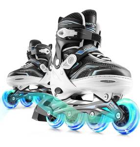 lot 60568 image: Marcent Inline Skates Adjustable for Kids, Roller Blades with Light up Wheels for Girls and Boys, Outdoor Skates for Beginners