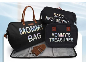 lot 60571 image: VONQA Mommy Bag for Hospital, Labor and Delivery - Extra Large Diaper Tote Bag for Maternity, Pregnancy and Overnight Essentials for Mom - Women Travel Weekender Bag with Baby Organizer