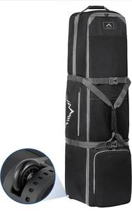 lot 60587 image: GoHimal Golf Travel Bag with Anti-Impact Support Cover, 900D Heavy Duty Oxford Fabric Golf Travel Case for Airlines with Wheels