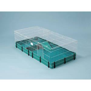 lot 60594 image: MidWest Homes For Pets Guinea Habitat Plus with 8 sq. ft. Living Area Ramp & Divider