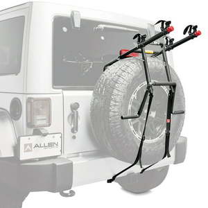 lot 60596 image: Allen Sports Deluxe 2-Bicycle Spare Tire Mounted Bike Rack Carrier 322DN