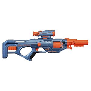 lot 60601 image: NERF Elite 2.0 Eaglepoint RD-8 Blaster -- 8-Dart Drum, Detachable Scope and Barrel, 16 Official Elite Darts, Bolt Action