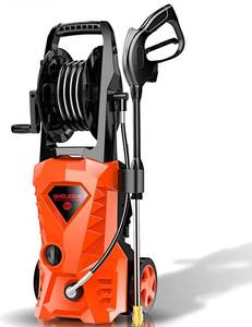 lot 70236 image: WHOLESUN 3000PSI Electric Pressure Washer 2.4GPM Power Washer 1600W High Pressure Cleaner Machine with 4 Nozzles Foam Cannon for Cars, Homes, Driveways, Patios (Orange)