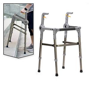 lot 70249 image: Roami Progressive Mobility Aid, Walker and Self-Adjusting Step Assist, For Going Up and Down Stairs, Ramps, and Steps, Folding and Adjustable, Rehabilitation Aid for Adults or Seniors, Charcoal Gray
