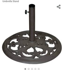 lot 72543 image: TropiShade 30-Pound Bronze Powder-Coated Cast Iron Umbrella Stand
