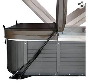 lot 72547 image: $$Cabinet Free Universal Assist Hot Tub Cover Lift Easy Hydraulic Aluminum Metal Swim Spa Cover Lifter,Retail $189.99