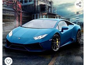 lot 72549 image: DIY Paint by Numbers Kit for Adults Kids Beginner 16 X 20 Inch - Sport Car (Frame)