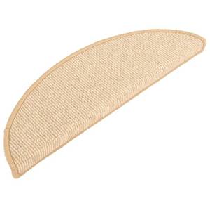 lot 72559 image: Carpet Stair Treads 14 pcs Cream 56x17x3 cm