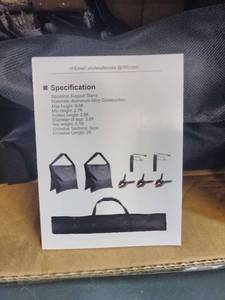 lot 72574 image: Backdrop Stand , Photo Video Studio Adjustable Backdrop Stand for Parties, Wedding, Photography, Advertising Display