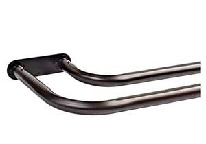lot 72582 image: Magal�e Double Curtain Rods for Windows 73 to 110 Inch, Bronze Wrap Around Double Curtain Rods for Grommet and Rod Pocket Blackout Curtains, Room Darkening Double Curtain Rod with Curved Ends
