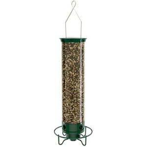 lot 27888 image: Droll Yankees Flipper Squirrel-Proof Tube Bird Feeder Green