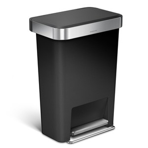 lot 27891 image: simplehuman 45L Soft Close Step Trash Can in Black at Nordstrom