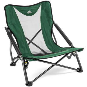 lot 27936 image: Cascade Mountain Tech Compact Low Profile Outdoor Folding Camp Chair with Carry Case - Green