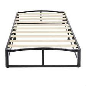 lot 27887 image: Amazon Basics Modern Metal Platform Bed With Wood Slats