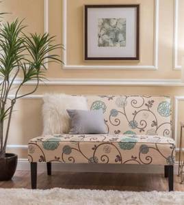 lot 64222 image: Milani White and Blue Floral 2 Seater - MSRP $264.43