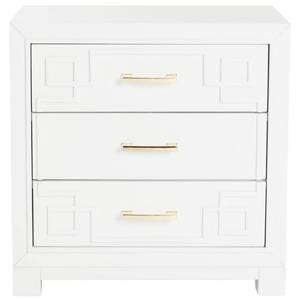 lot 64251 image: Safavieh Raina Greek Key Solid Night Stand with 3 Drawers