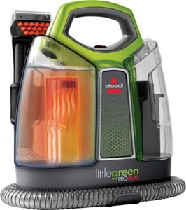 lot 64258 image: BISSELL - Little Green ProHeat Corded Handheld Deep Cleaner - Titanium With Chacha Lime Accents