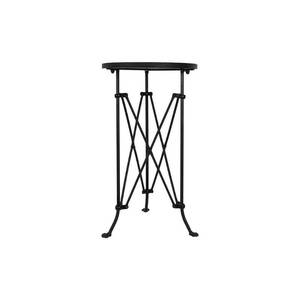 lot 64259 image: Round Tray-Style Metal Accent Table
