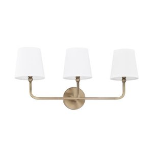 lot 64260 image: Dawson 3-light Aged Brass BathVanity Fixture Retail$158.00