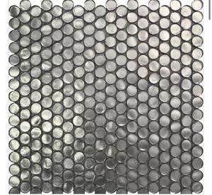 lot 64267 image: GLAMOUR RONDA SILVER Glass Mosaic Tile - sheet size 12x12, 10 sheets, 10sqft