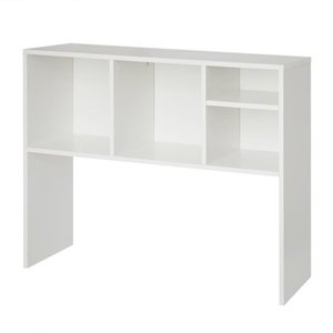 lot 64290 image: DormCo Cube White Wood Desk Bookshelf