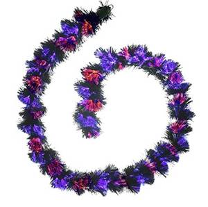 lot 64255 image: National Tree Company 9 Fiber Optic Garland with Lights MSRP $278