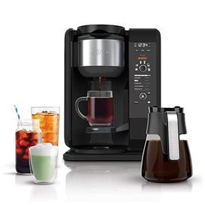 lot 5620 image: Ninja Hot and Cold Brewed System, Auto-iQ Tea and Coffee Maker with 6 Brew Sizes, 5 Brew Styles, Frother, Coffee & Tea Baskets with Glass Carafe (CP301)