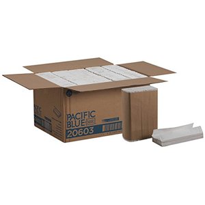 lot 5621 image: Pacific Blue Basic C-Fold Paper Towels (previously branded Acclaim) by GP PRO White, 20603 240 towels per pack, 10 packs per case