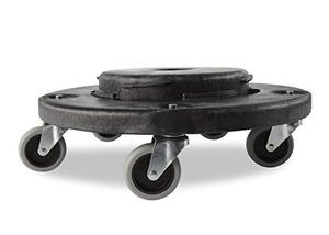 lot 5622 image: Rubbermaid Commercial Products Brute Twist onOff Round Dolly, Use with BRUTE Trash Can, Black, Pack of 1