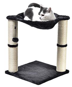 lot 5625 image: Amazon Basics Cat Tower with Hammock and Scratching Posts for Indoor Cats, 15.8 x 15.8 x 19.7 Inches, Gray