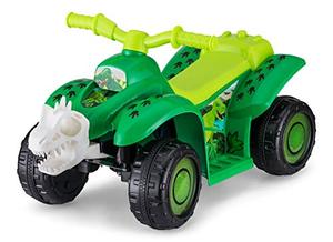 lot 5627 image: Kid Trax Toddler Dinosaur Quad Kids Ride On Toy, 6 Volt Battery, 1.5-3 Years Old, Max Weight of 44 lbs, Single Rider, Green