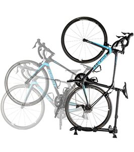 lot 5637 image: PRO BIKE TOOL Vertical Upright Bicycle Floor Stand - Freestanding Indoor Bike Storage Rack for Garage or Apartment - Compatible with Tire Widths of up to 2.3 and Wheel Sizes up to 29