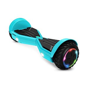 lot 5653 image: Jetson Spin All Terrain Hoverboard with LED Lights  Anti Slip Grip Pads  Self Balancing Hoverboard with Active Balance Technology  Range of Up to 7 Miles, Ages 13,Blue