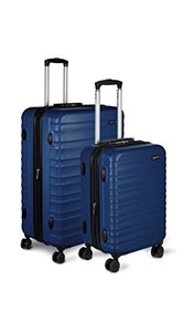 lot 5666 image: Amazon Basics 2-Piece Set Hardside Spinner, Navy Blue