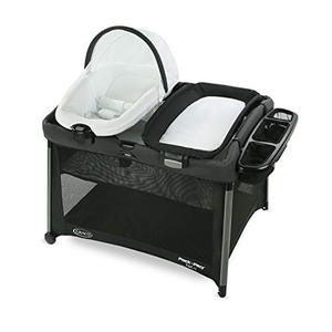 lot 5702 image: Graco Pack n Play FoldLite Playard  Lightweight Travel Pack n Play with Easy, Compact Fold, Sawyer , 36.5x28.5x30 Inch (Pack of 1)