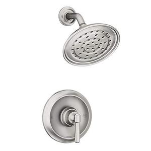 lot 5734 image: Moen 82971SRN Halle Moen 82971SRN Halle Posi-Temp Shower Faucet Trim with Valve, Spot Resist Brushed Nickel